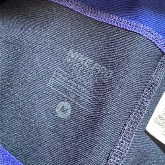 Nike Pro blue & black cropped compression leggings - Picture 10 of 12
